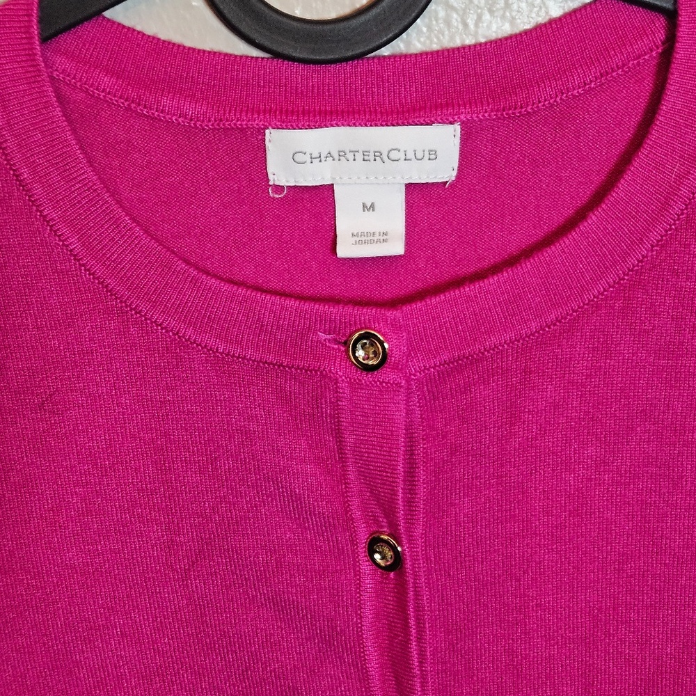 Macy's Charter Club Magenta Cardigan